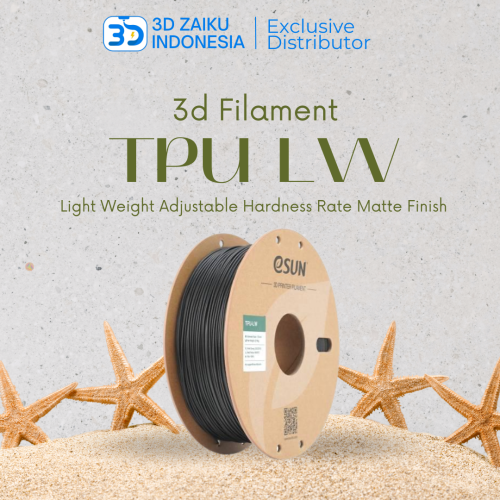 eSUN 3D Filament TPU LW Light Weight Adjustable Hardness Rate Matte Finish Flexible Filament 1.75 mm